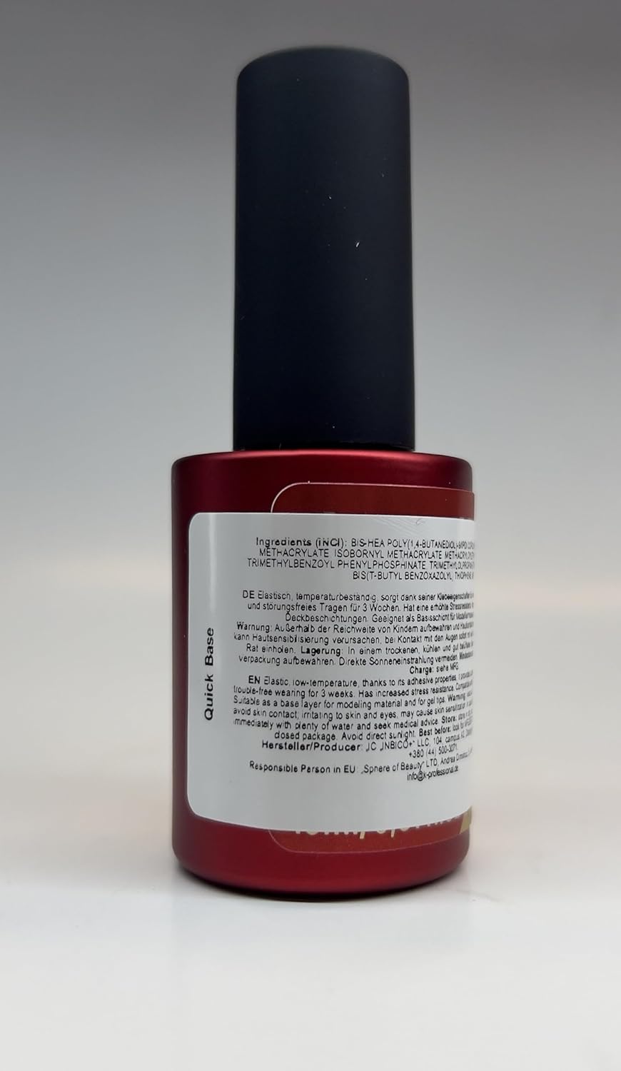 K Professional Rubber Base Gel - Base Coat Gel Polish UV LED Soak Off - Unterlack Nagellack Hochbest