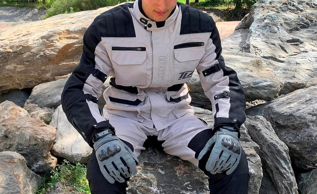 TLA NOX Herren-Motorrad-/Herren-Schutzkleidung, kurz geschnitten, 2XS-5XL, Motorrad-Handschuhe, Touc