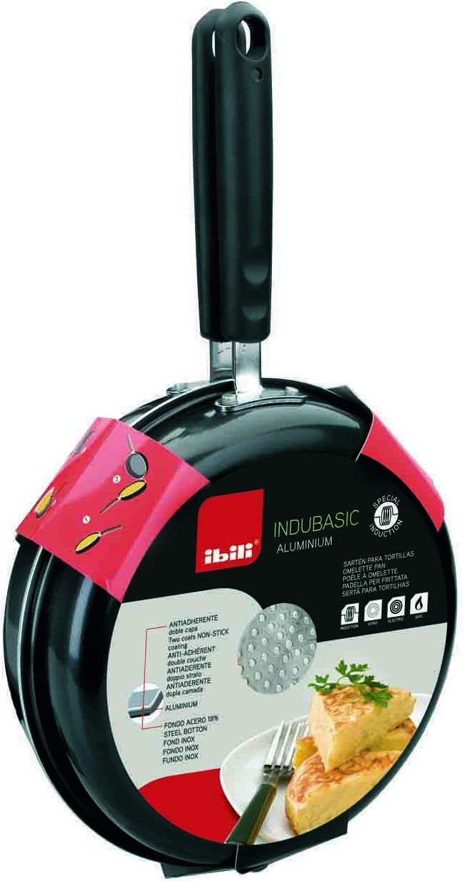 ibili 407200 Bratpfannen-Set "Chef Style" 20 / 24 cm, Aluminium, schwarz, 47 x 28.5 x 3.7 cm,2 Einhe