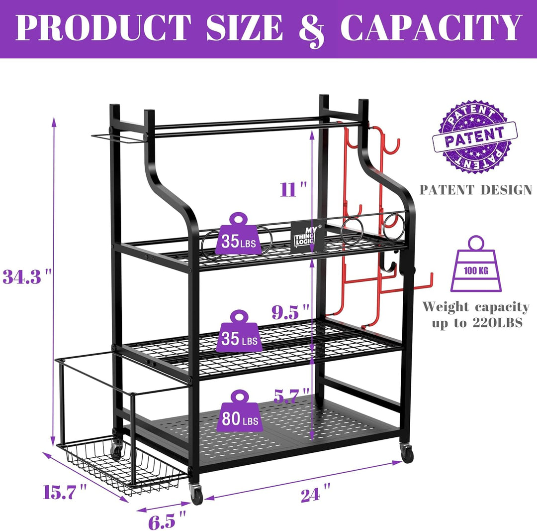 Mythinglogic Yoga Matte Regal, Yogamatte Organizer für Hanteln, Faszienrolle, Kettlebell und Yoga Bl