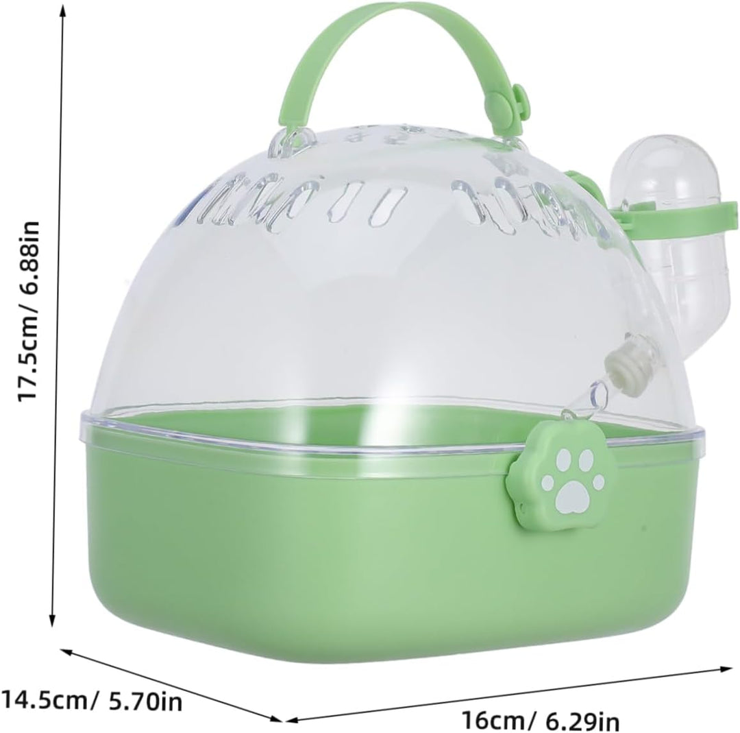 Toyvian Hamsterkäfig Aus Abs-Material Mit Wasserflasche Tragbare Transportbox Für Kleine Haustiere B