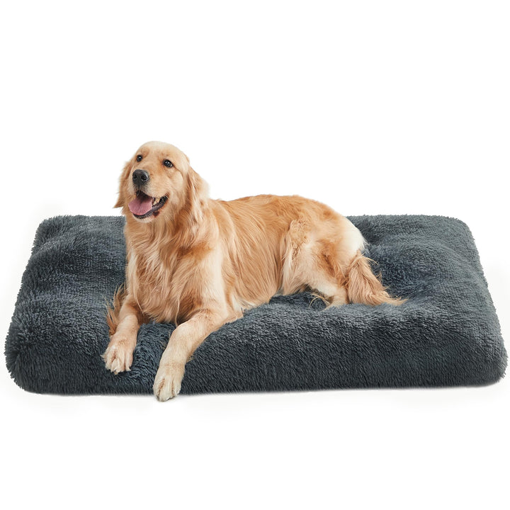 Feandrea Hundebett, Hundekissen, Flauschige Hundematte, Langer Plüsch, 122 x 74 cm, weiche Polsterun