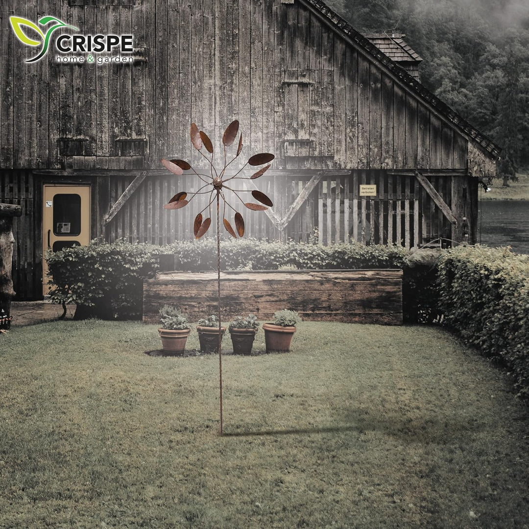 Metall Windrad 'Löffel' - massives Windspiel Windmühle für den Garten - wetterfest und standfest - m