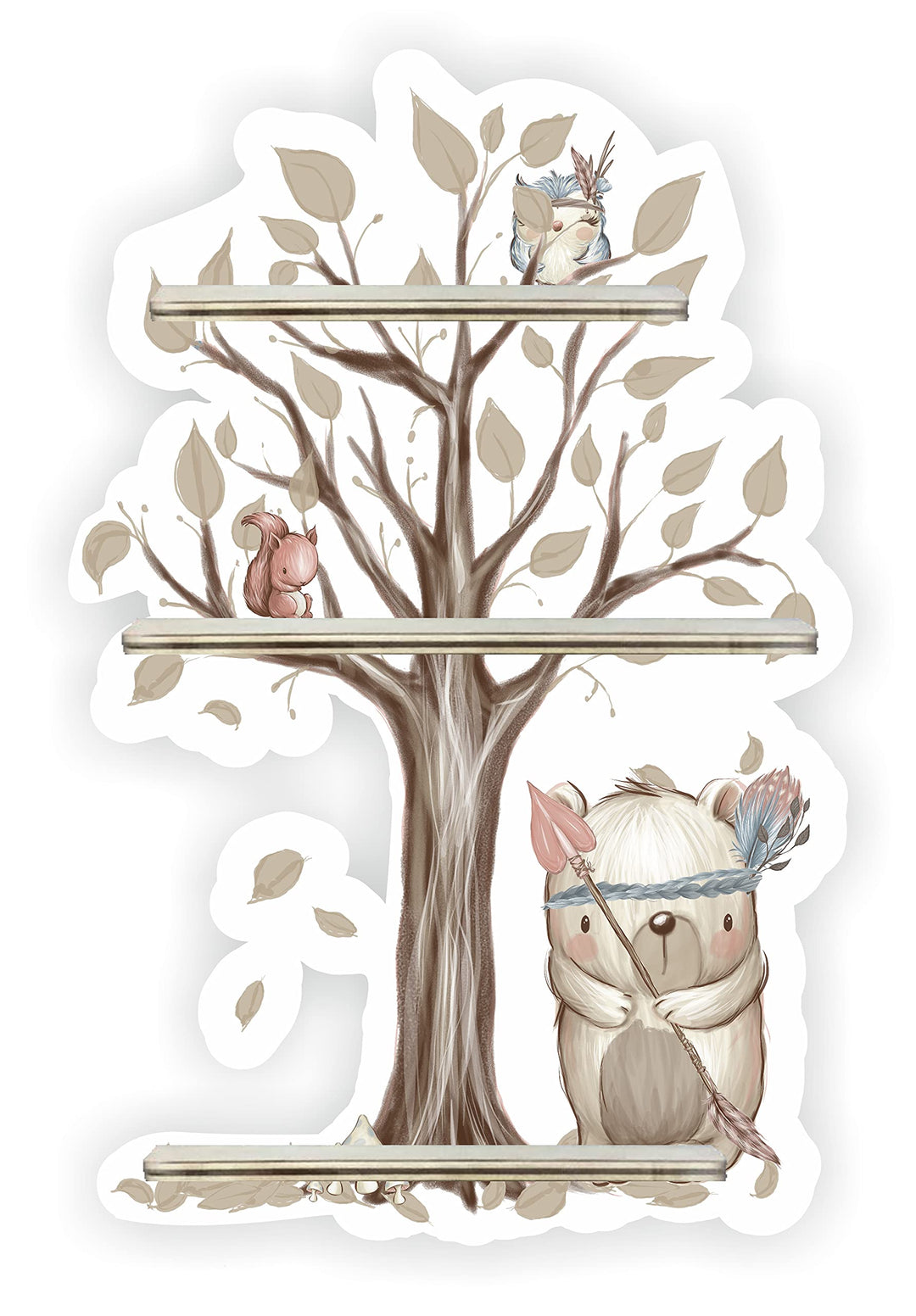Farbklecks-Collection Musikboxregal Erweiterung Indianergeschichte Baum Teddy, Baum Teddy