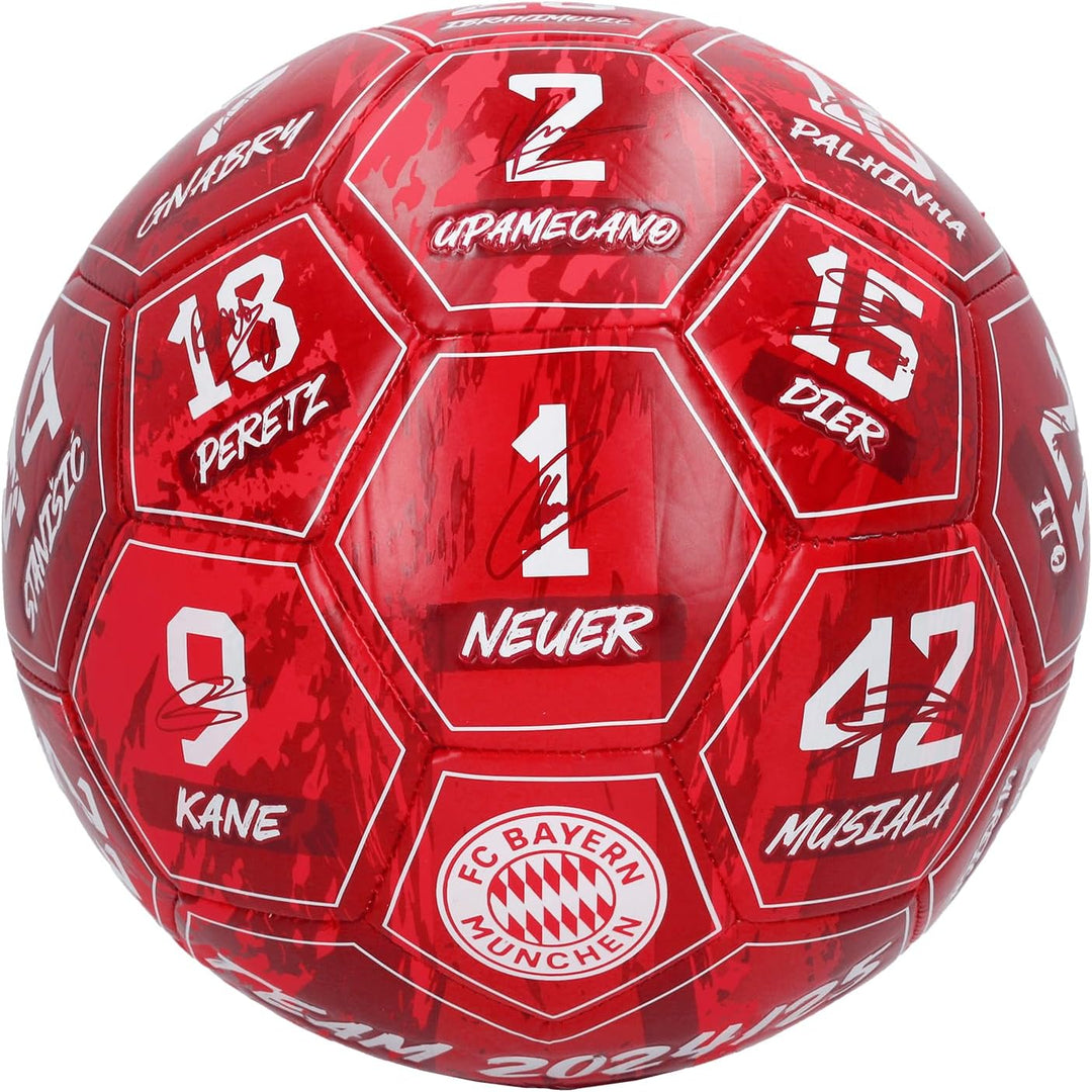 FC Bayern München | Ball | Fussball | Signature 2024-25 | Rot | Grösse 5