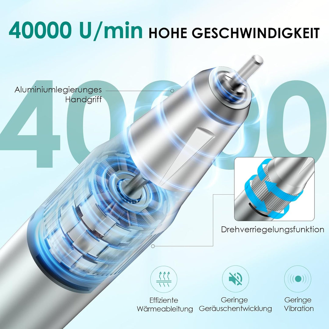 HOMEASY Nagelfräser Elektrisch Profi Maniküre Pediküre Set 16 IN 1 Nagelfeile 40000 U/Min Tragbar Fr