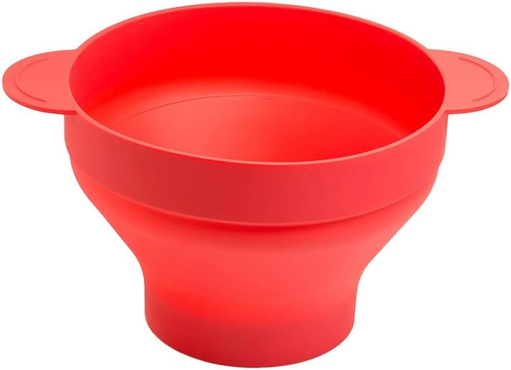 Popcornmaschine für die Mikrowelle, Popcorntopf, Faltbarer Heissluft-Popcorntopf aus Silikon mit Dec