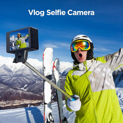 TIMNUT 4K Action Cam Touchscreen - Dual Screen 40M Unterwasserkamera 170°Weitwinkel Helmkamera 20MP