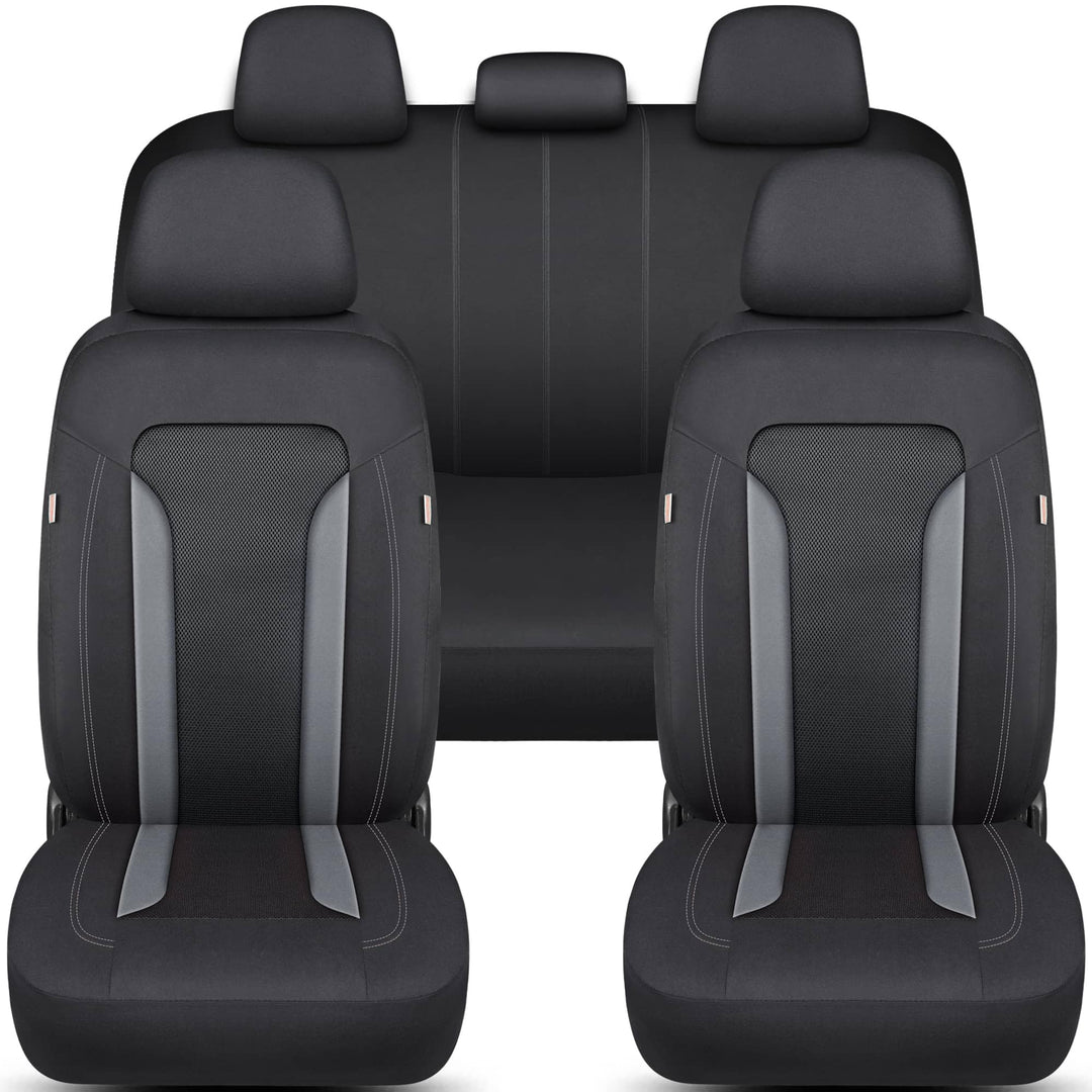 Schonbezüge-Komplettset für Skoda Karoq Bj ab 2017 in Schwarz/Grau FT2