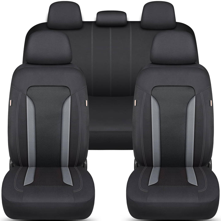 Schonbezüge-Komplettset für Skoda Karoq Bj ab 2017 in Schwarz/Grau FT2