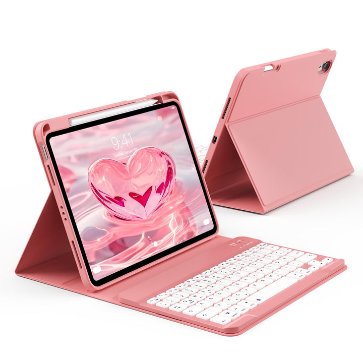 Tastatur Hülle für iPad 11. Generation 2025 A16, iPad 10. Generation 2022 10,9 Zoll, Weiche TPU Hüll