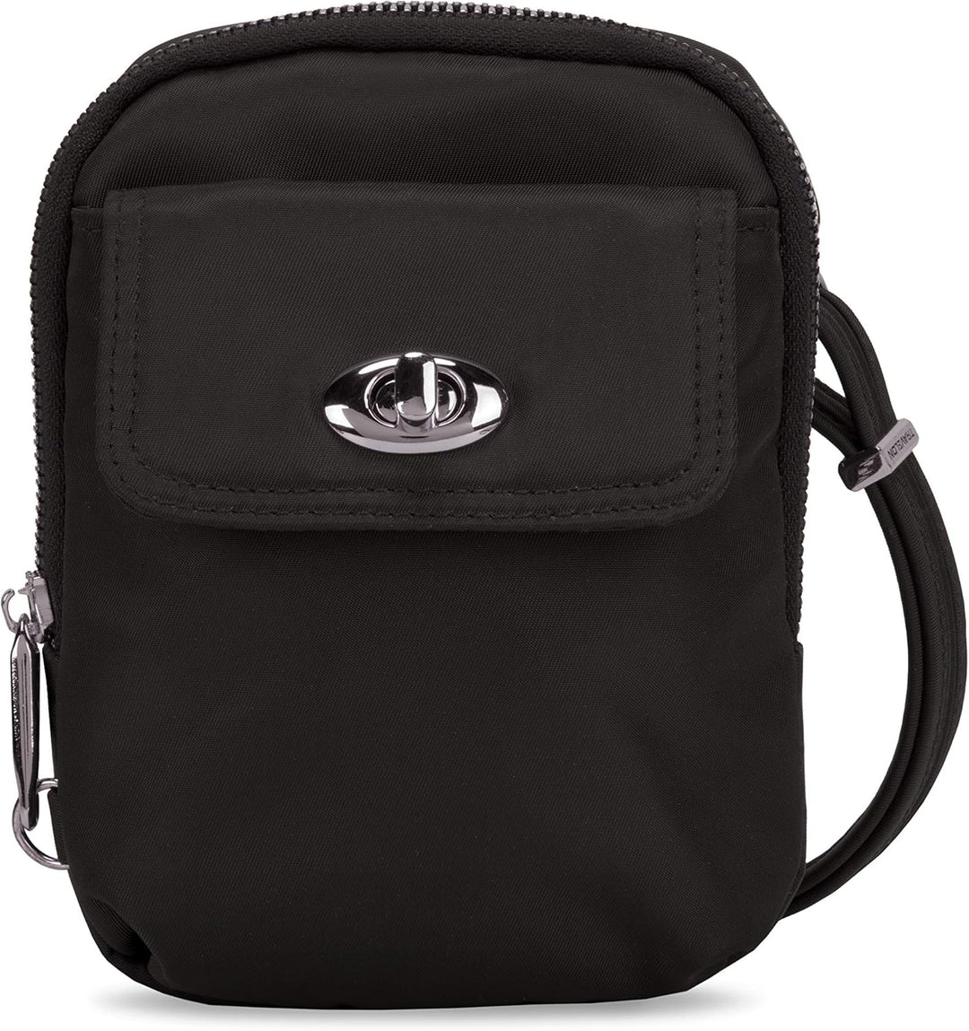 Travelon Damen Anti-theft Tailored Crossbody Phone Pouch Umhängetasche Einheitsgrösse Onyx, Einheits