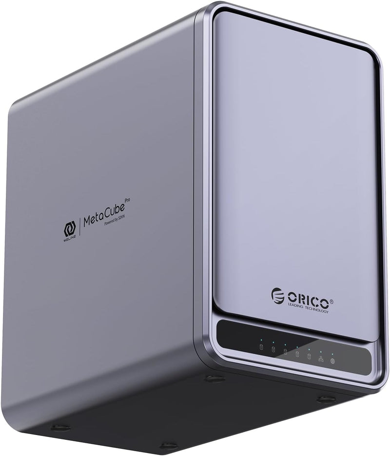 ORICO 5 Bay NAS Speicher und lokale Cloud, Netzwerkfähiges Gehäuse mit APP-Anbindung für Team/Famili