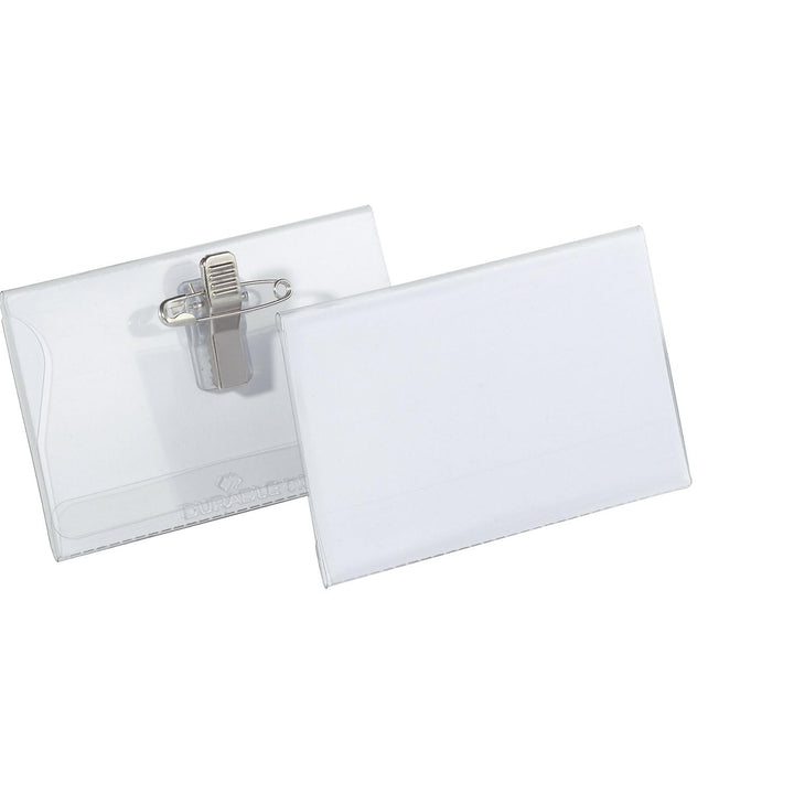 Durable Namensschild Kombiklemme (40 x 75 mm) Packung à 50 Stück, transparent, 815719 40 x 75 mm Kom