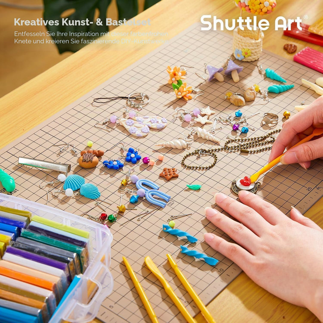 Shuttle Art Polymer Clay, 60 buntes Weich-Ton-Set, 1,65 kg/ 3,64 lb, ofenhärtende Modelliermasse Set