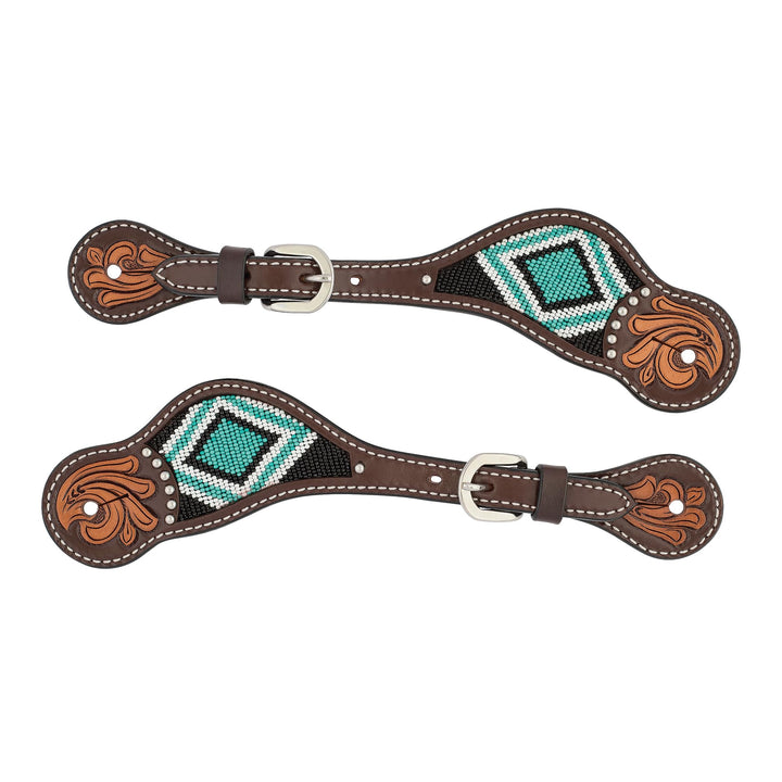 Turquoise Cross Turqoise Beaded Collection Sporenriemen für Damen, Sporenriemen für Damen
