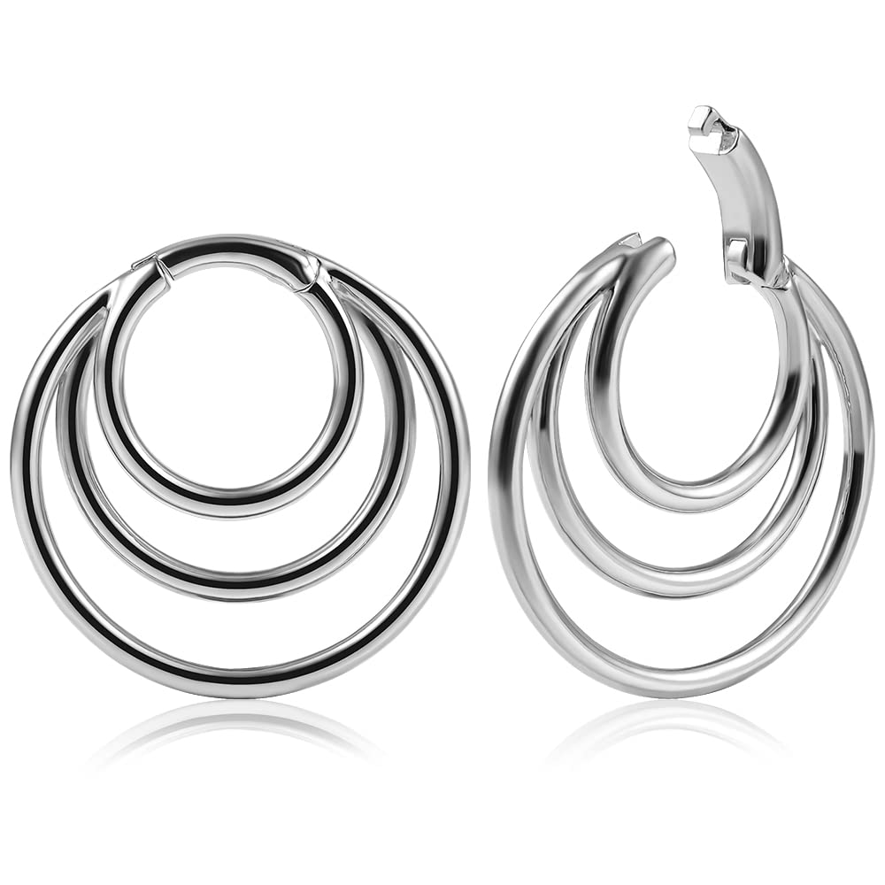 Vankula Ohr Gewichte Flesh Tunnel Weights Hangers Ringe Hoop Edelstahl für männer damen Ohrpiercing