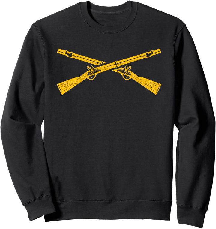 Crossed flintlocks civil war reenactment Sweatshirt