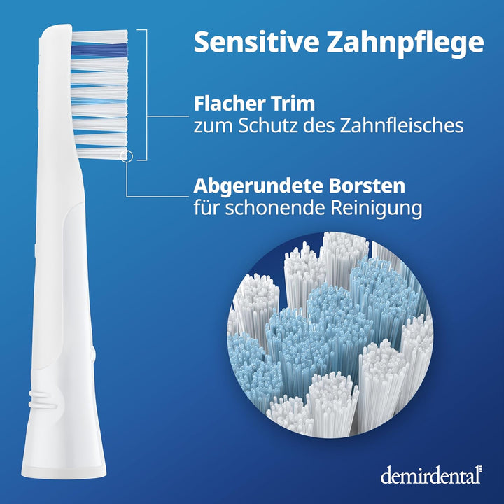 Sensitive Aufsteckbürsten von demirdental für Oral-B Pulsonic, weiche Ersatzbürsten, auch für Slim O