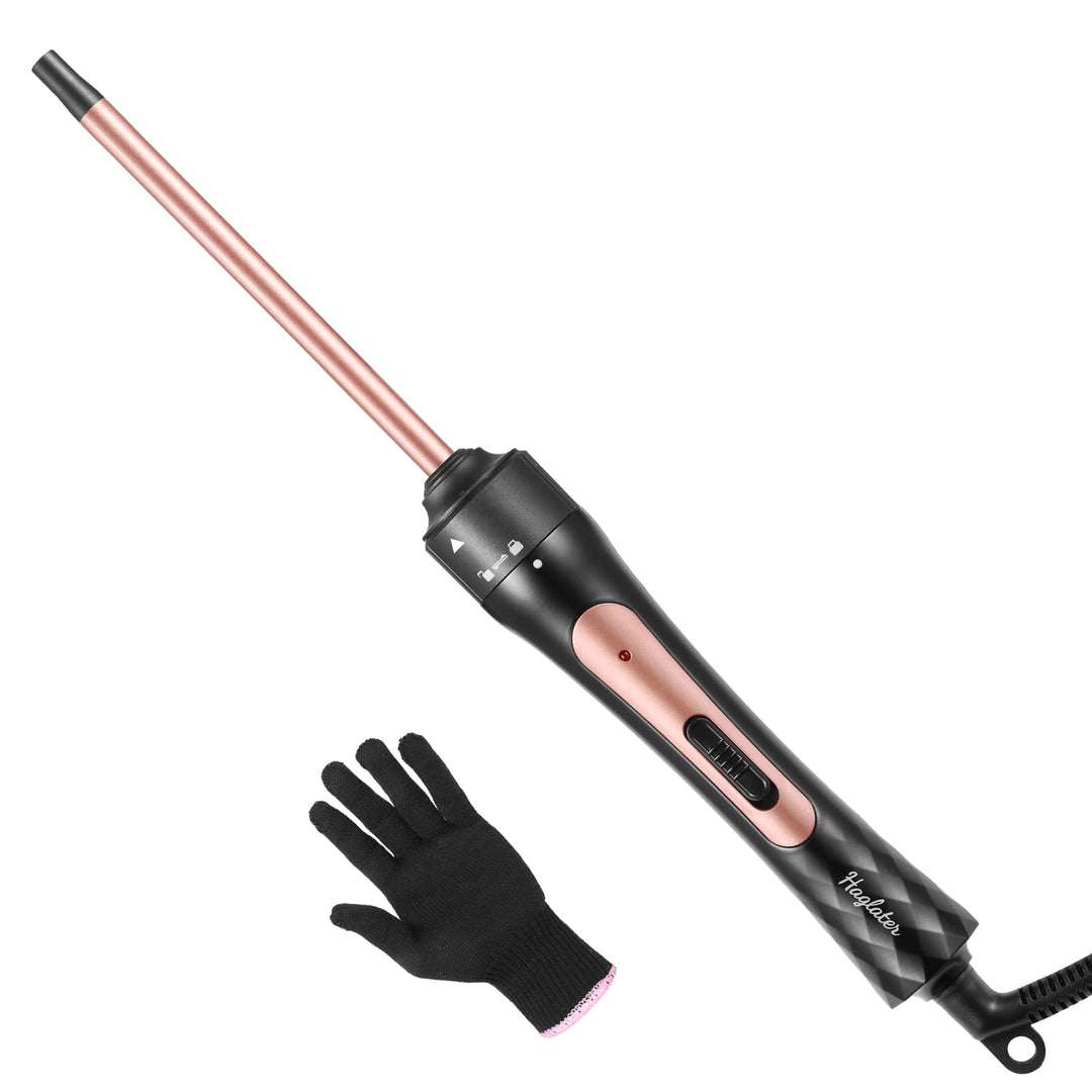Lockenstab Kleine Locken, Haglater Mini Lockenstab 9mm 80-230℃, keramischer Lockenstab 40s Schnelles