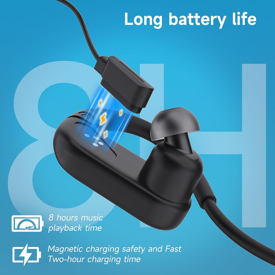 LOBKIN Kopfhörer Schwimmen, In Ear Knochenschall Kopfhörer Bluetooth 5.4,IPX8 Unterwasser wasserdich