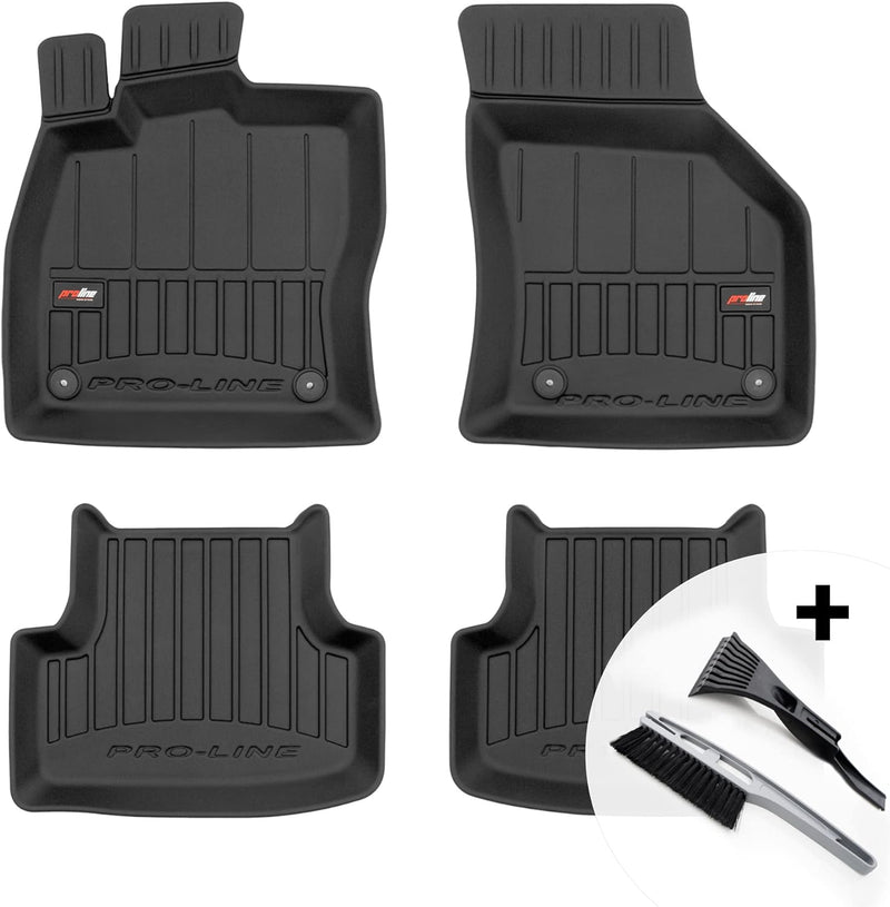 moto-MOLTICO 3D Gummimatten Auto Fussmatten Gummi Automatten 4-teilig Set - passend für VW Golf VII