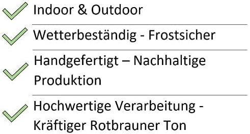 Schlichte & Rostige Gartenkugel - Grosse Dekokugel - Ø 50cm - Wetterfest & Frostsicher - Metall/Edel