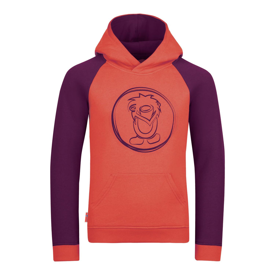 Trollkids Mädchen Stavanger Hoodie Kapuzen Pullover 104 Maulbeere/Pfirsich, 104 Maulbeere/Pfirsich