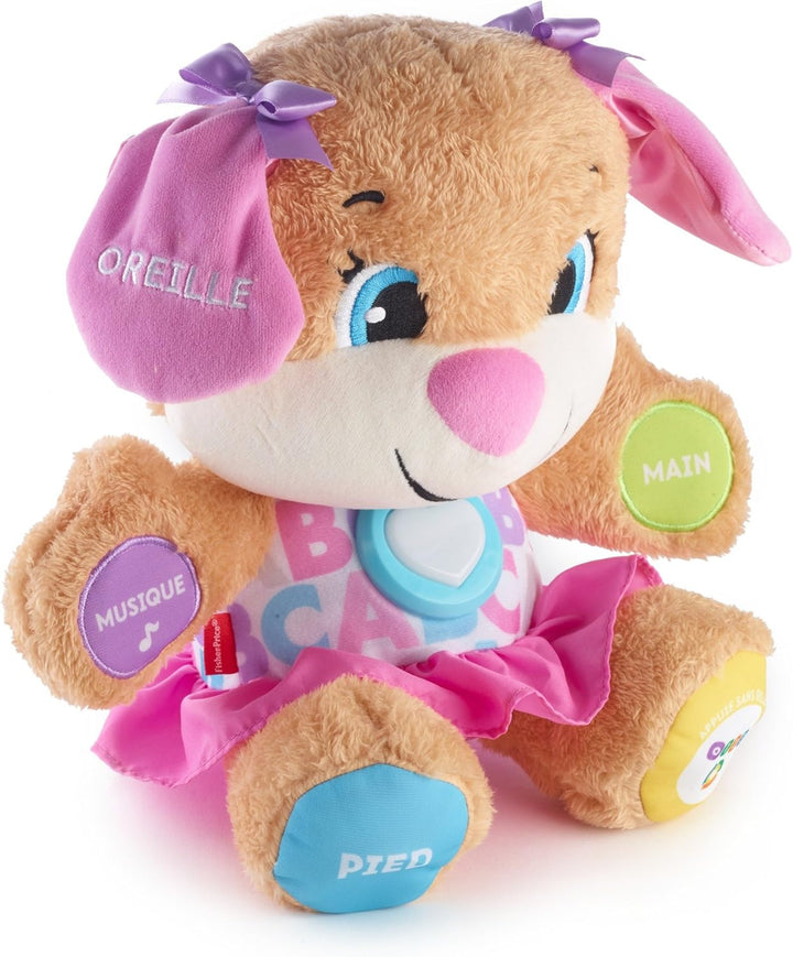 Fisher-Price Lernspass Hundefreundin| Sprechendes, Singendes Kuscheltier| Baby Spielzeug 6 Monate+|