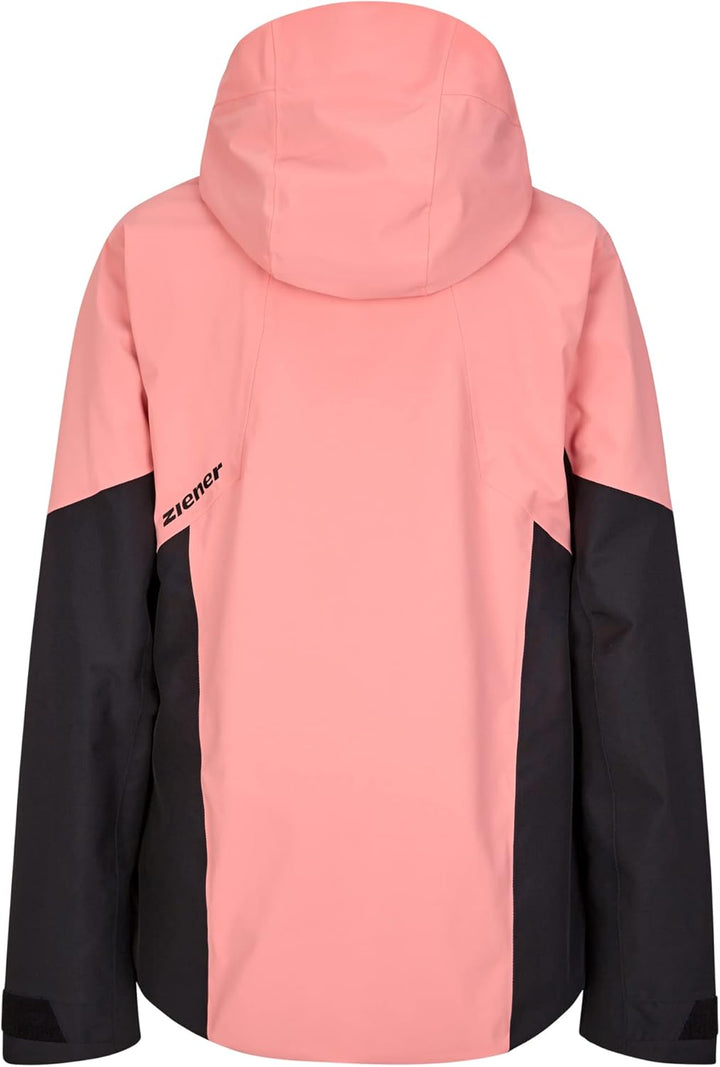 Ziener Damen Turis Ski-Jacke/Freeride | sympatex, PFC frei, Wolle (1er Pack) 42 pink vanilla, 42 pin