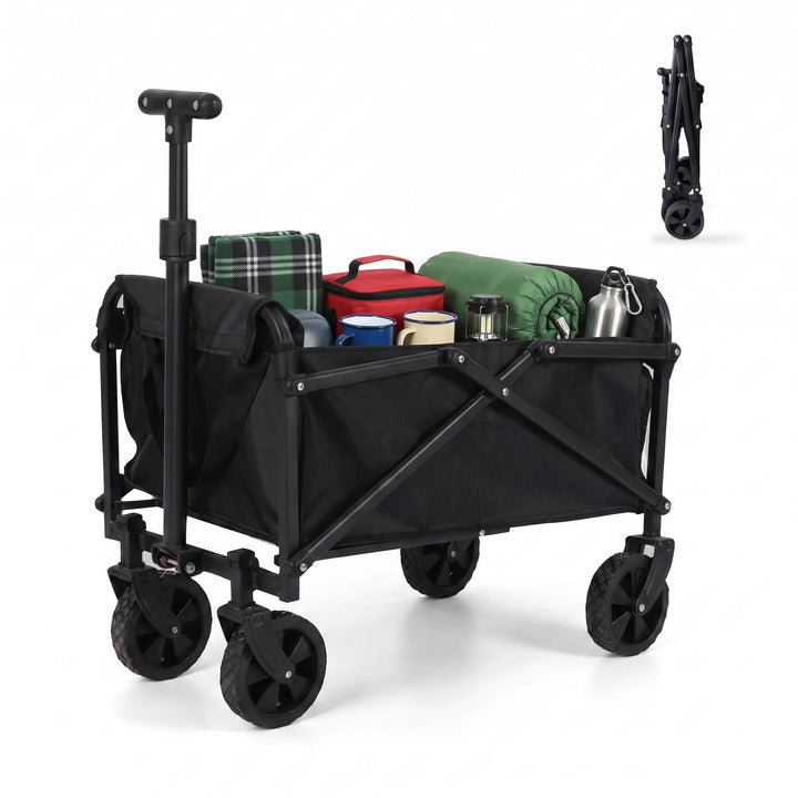 SOONHUA Bollerwagen Faltbar, Gartenwagen Klappbar mit Griff | Platzsparend faltbar für Auto und Zuha