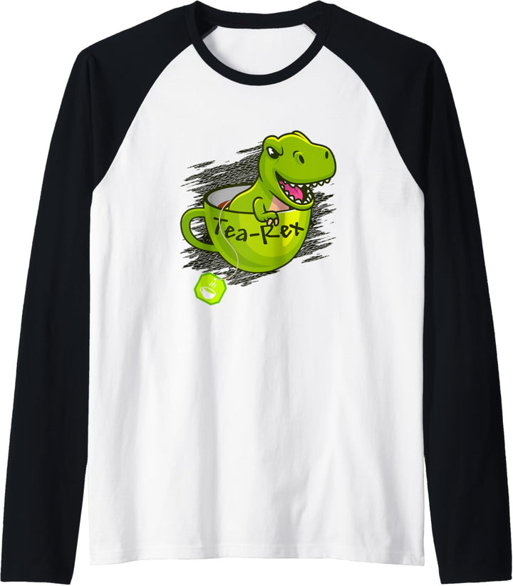 T-Rex Tea Rex Dino Tyrannosaurus - Tea Rex Raglan