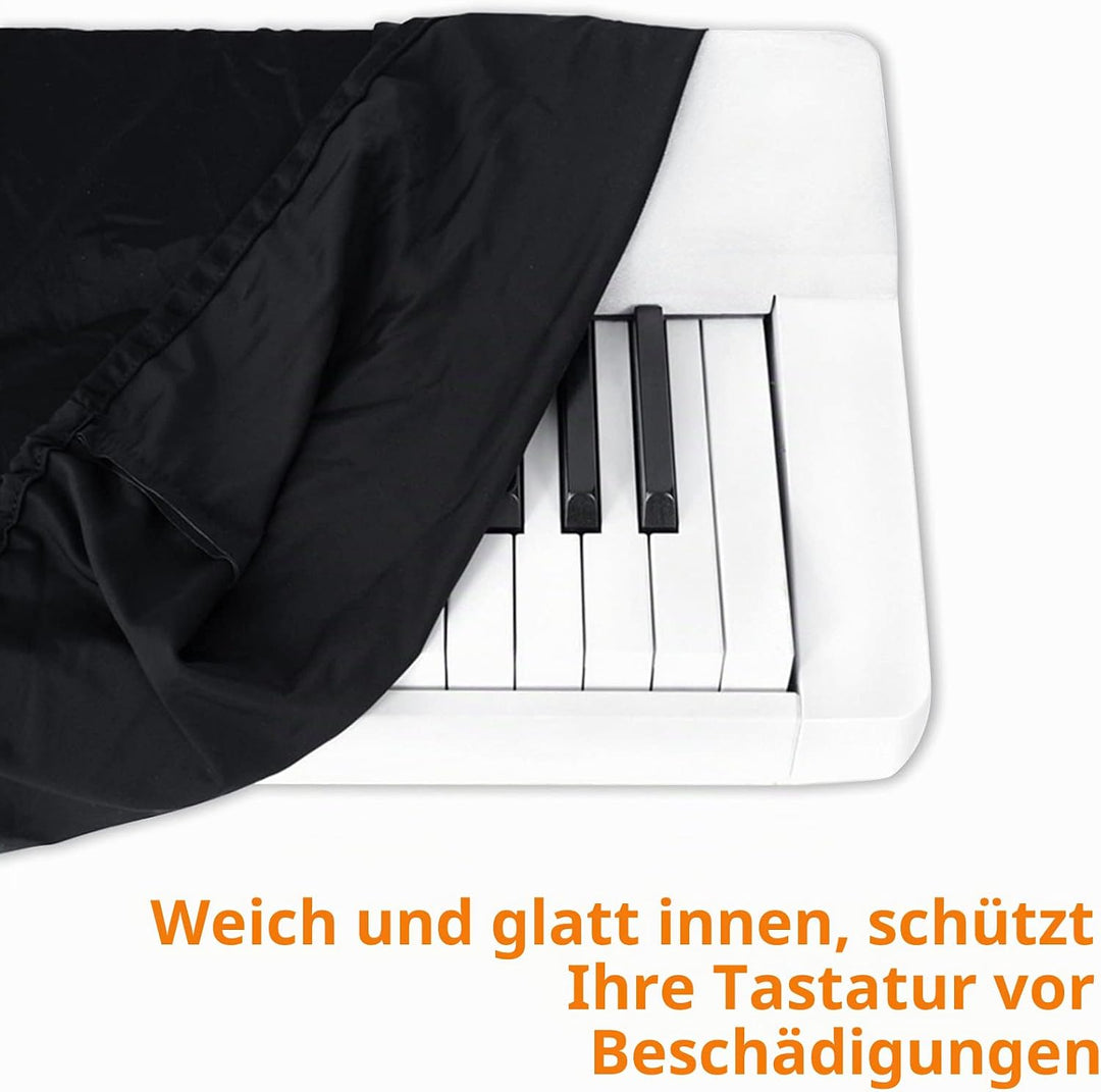 AKOZLIN Tastaturabdeckung für 88-Tasten-Keyboard, Schwar 88 Tastatur Klavierabdeckung Elektronische