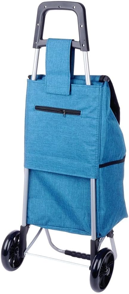 orion group Einkaufstrolley Einkaufsroller Einkaufswagen mit Blauer Einkaufstasche auf Rollen geräum