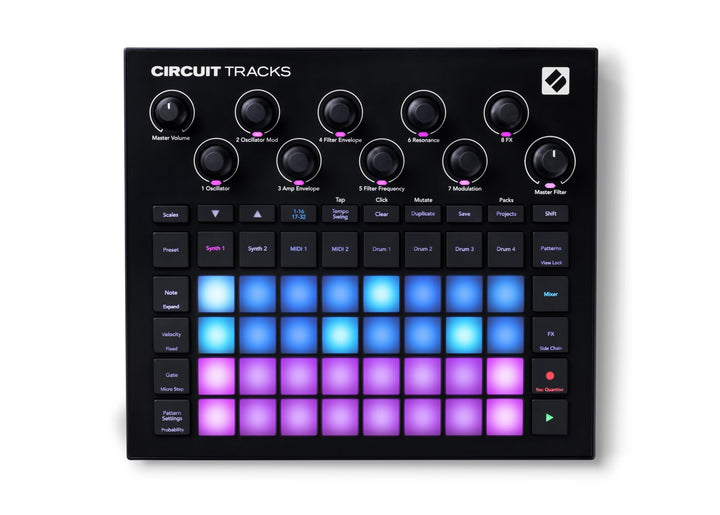 Novation Circuit Tracks: Groovebox-Sequenzer mit Synthesizer-, MIDI- und Drum-Spuren für die elektro