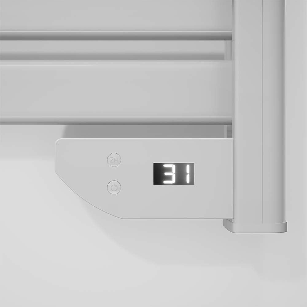 Cecotec Elektrischer Badheizkörper ReadyWarm 9000 Twin Towel White. 500 W, LED-Anzeige, 2 h Timer, S