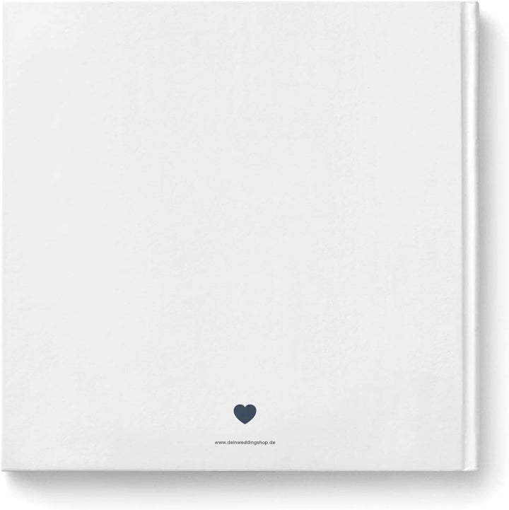 DeinWeddingshop Gästebuch Hochzeit - personalisiert - Hochzeitsgästebuch, Hardcover 21x21 cm (Inhalt