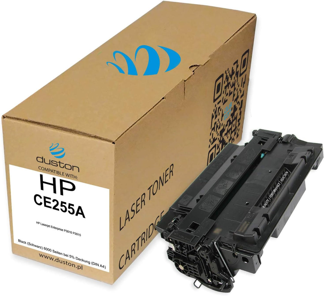 duston CE255A, 55A Schwarz Toner kompatibel mit HP Laserjet Enterprise P3010 P3015