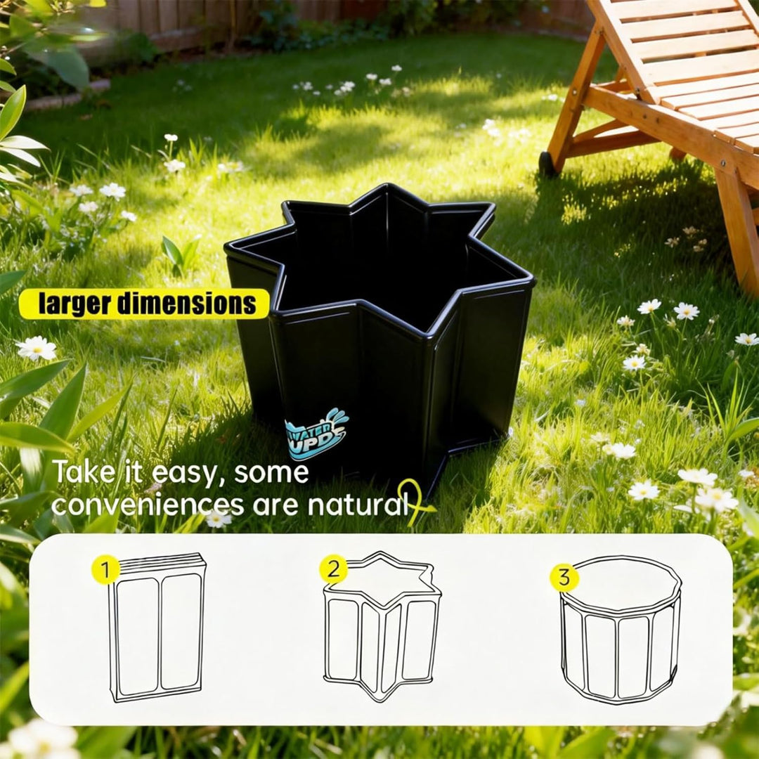 Eisbaden Tonne eistonne - Ø80x65cm Kaltwasser-Planschbecken für Regeneration &amp; Kaltwassertherapie, E