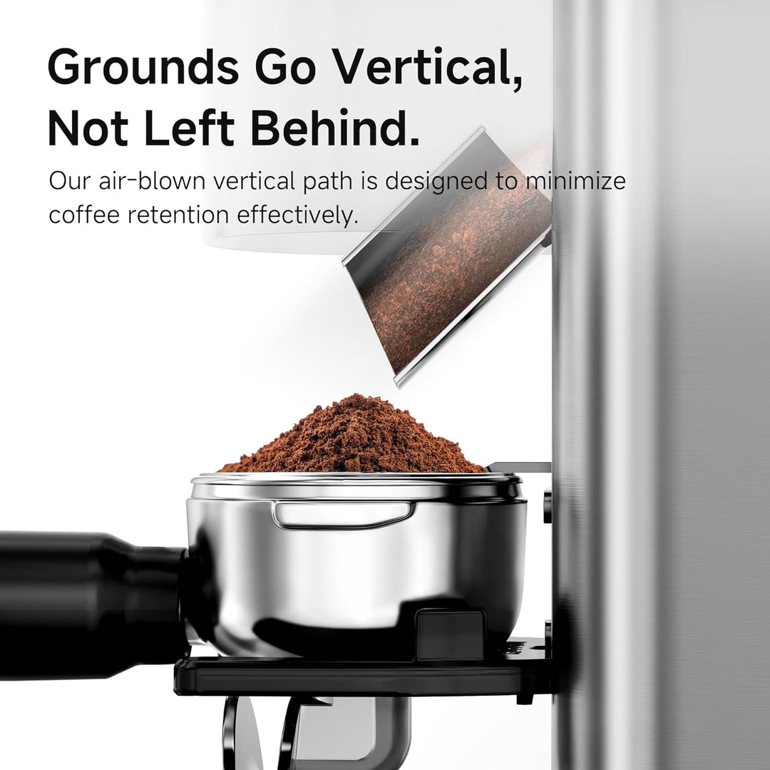 HIBREW G7 Espressomühle mit Kegelsenker, magnetischer Messbecher, Metallgehäuse, 48 Mahlstufen - für