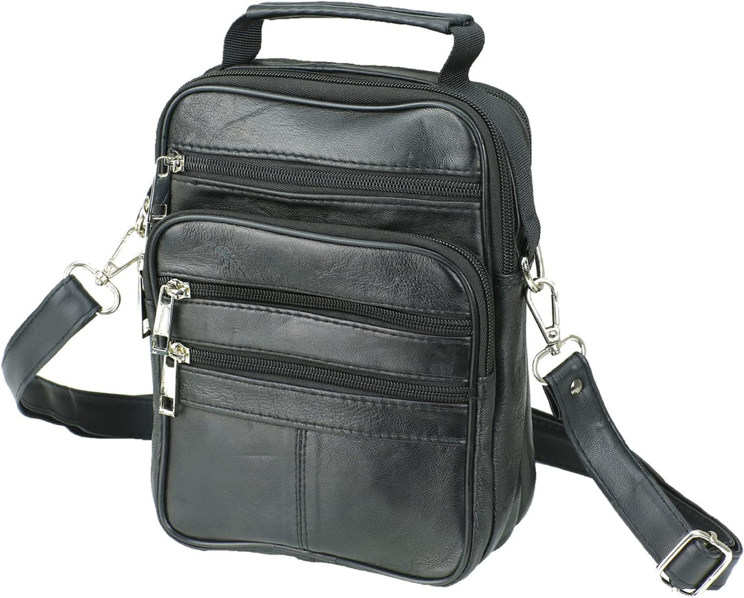 Echt Leder Herren Arbeitstasche Umhängetasche Herrentasche Schultertasche Messenger Flugbegleiter in