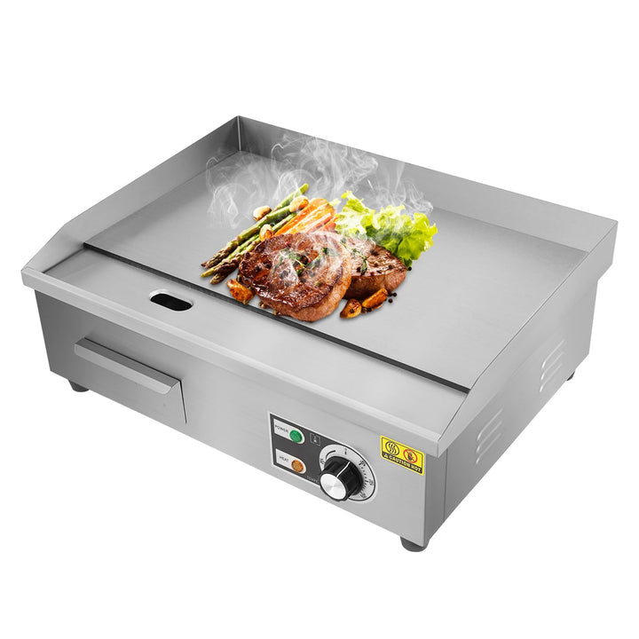 Grillplatte Bratplatte 3000W,22 Zoll Kommerzielle Rechteckig Elektrische Grillplatte aus Edelstahl F