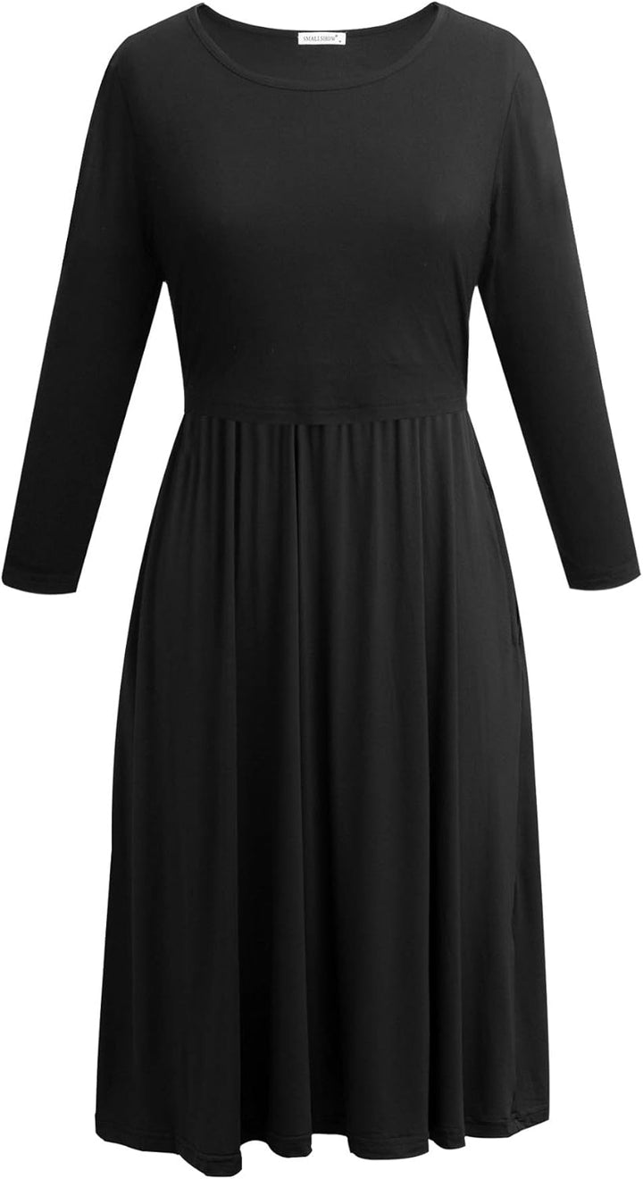 Smallshow Damen Schwangerschaftskleid Umstandsmode Kleide Umstandskleide Stillkleide Schwarz S, Schw
