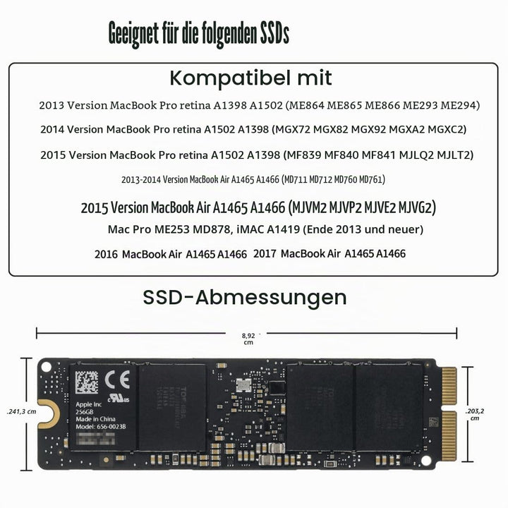 chenyang 12+16Pin MAC SSD auf USB 3.2 Gen 2x2 20Gbit/s Mobiler HDD Gehäuseadapter für 2013 2014 2015