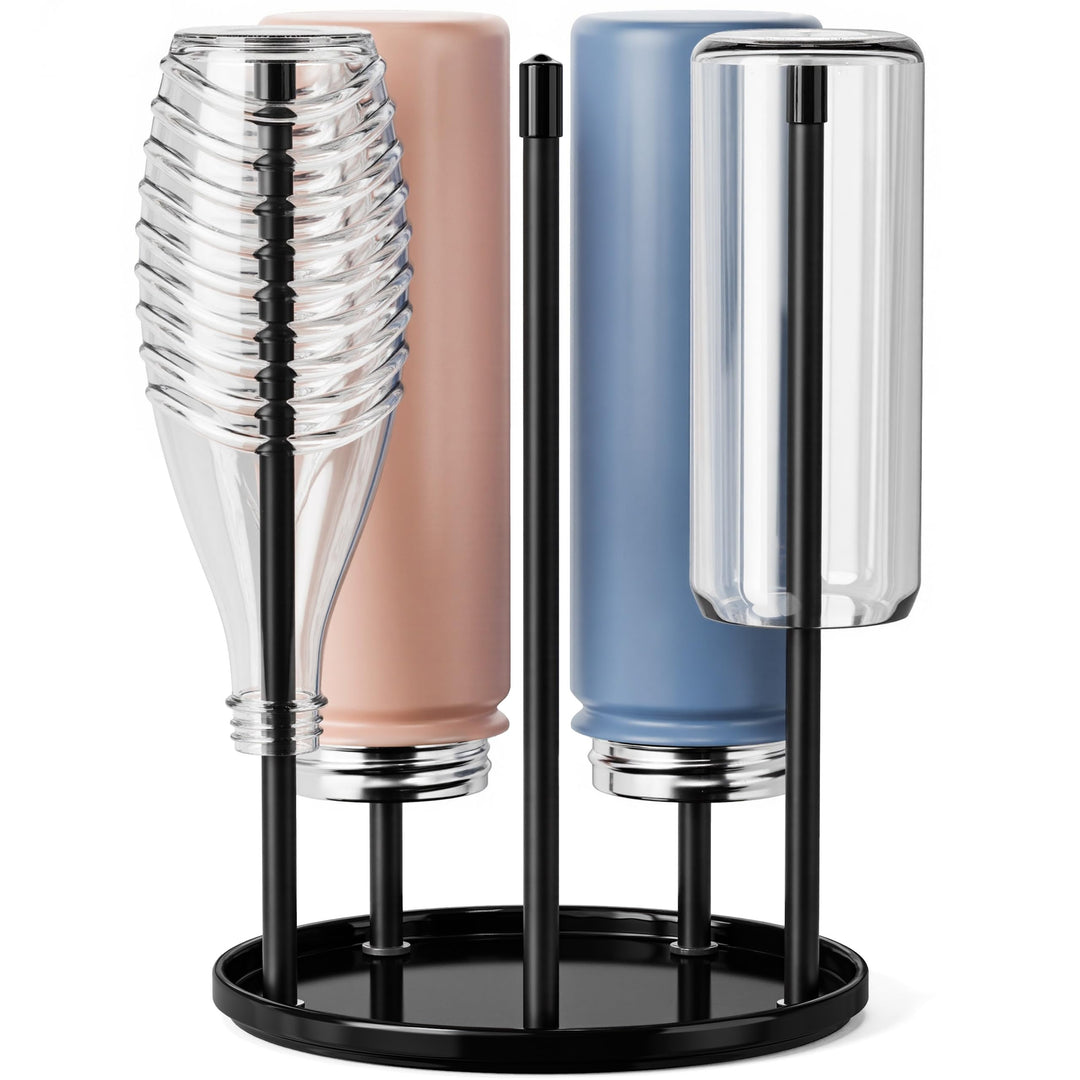 Flaschenhalter für SodaStream Crystal – Keramik Abtropfständer mit Abtropfgestell und Abtropfwanne f