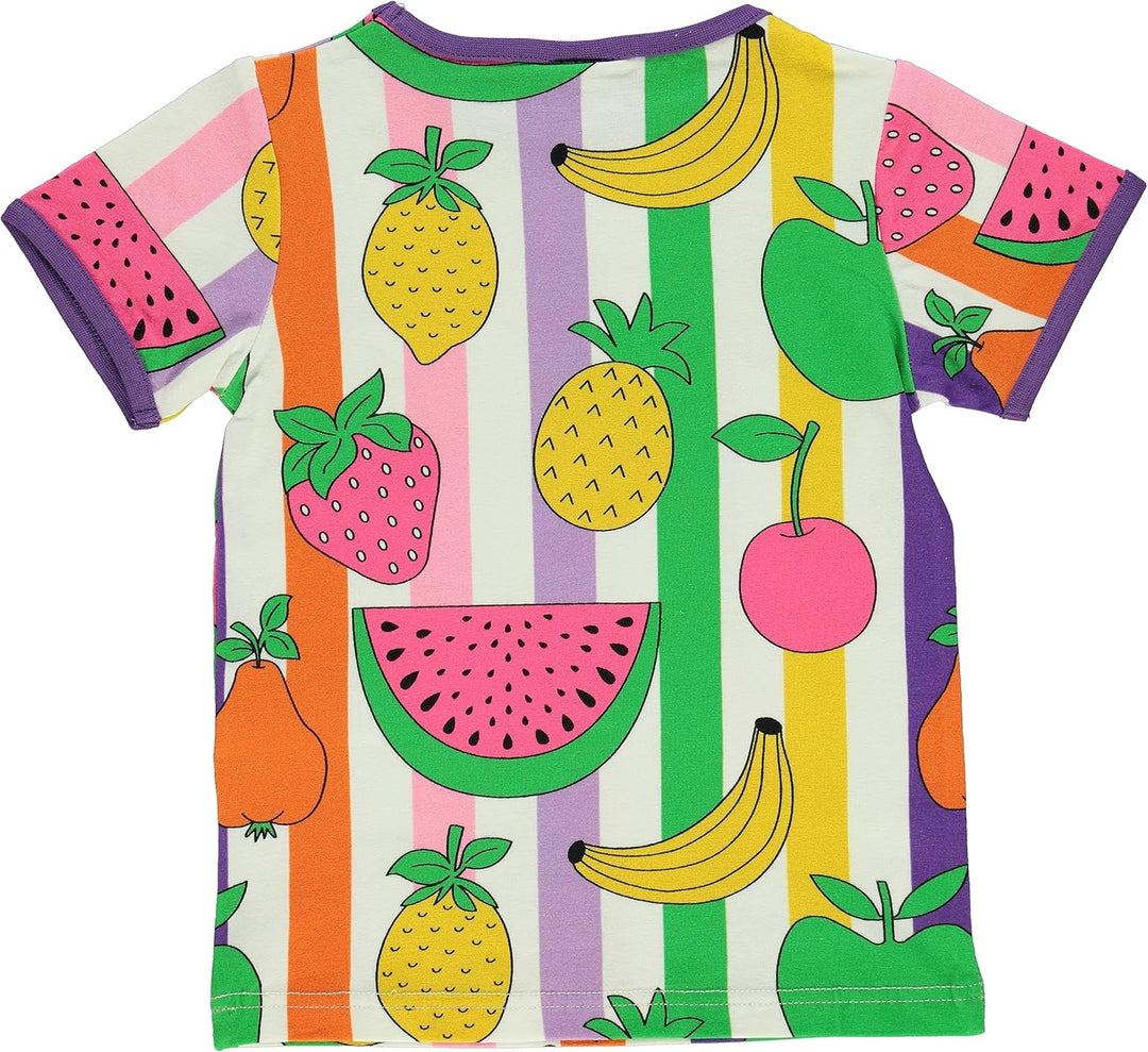 Småfolk Mädchen with Fruits T-Shirt 9-10 Jahre Viola, 9-10 Jahre Viola