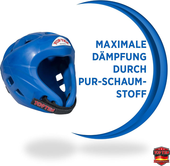 TOP TEN Kopfschutz „Avantgarde“ (WAKO Approved) Blau S, Blau S