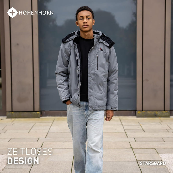 Höhenhorn Starsgard Herren Winter Jacke Wasserdicht Atmungsaktive Funktionsjacke, Grau