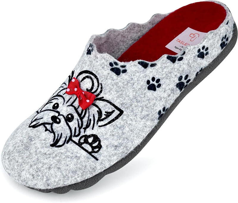 JOMIX Winter Spanische Clog Filzclog Damen Flache Pantoffeln Lässige Parfümierte Slippers Bunte Cart