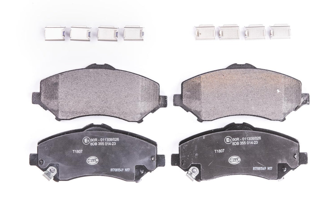 HELLA PAGID 8DB 355 014-231 Bremsbelagsatz - T1807 - Dicke/Stärke: 17.5mm - Bremssystem: Bosch - mit